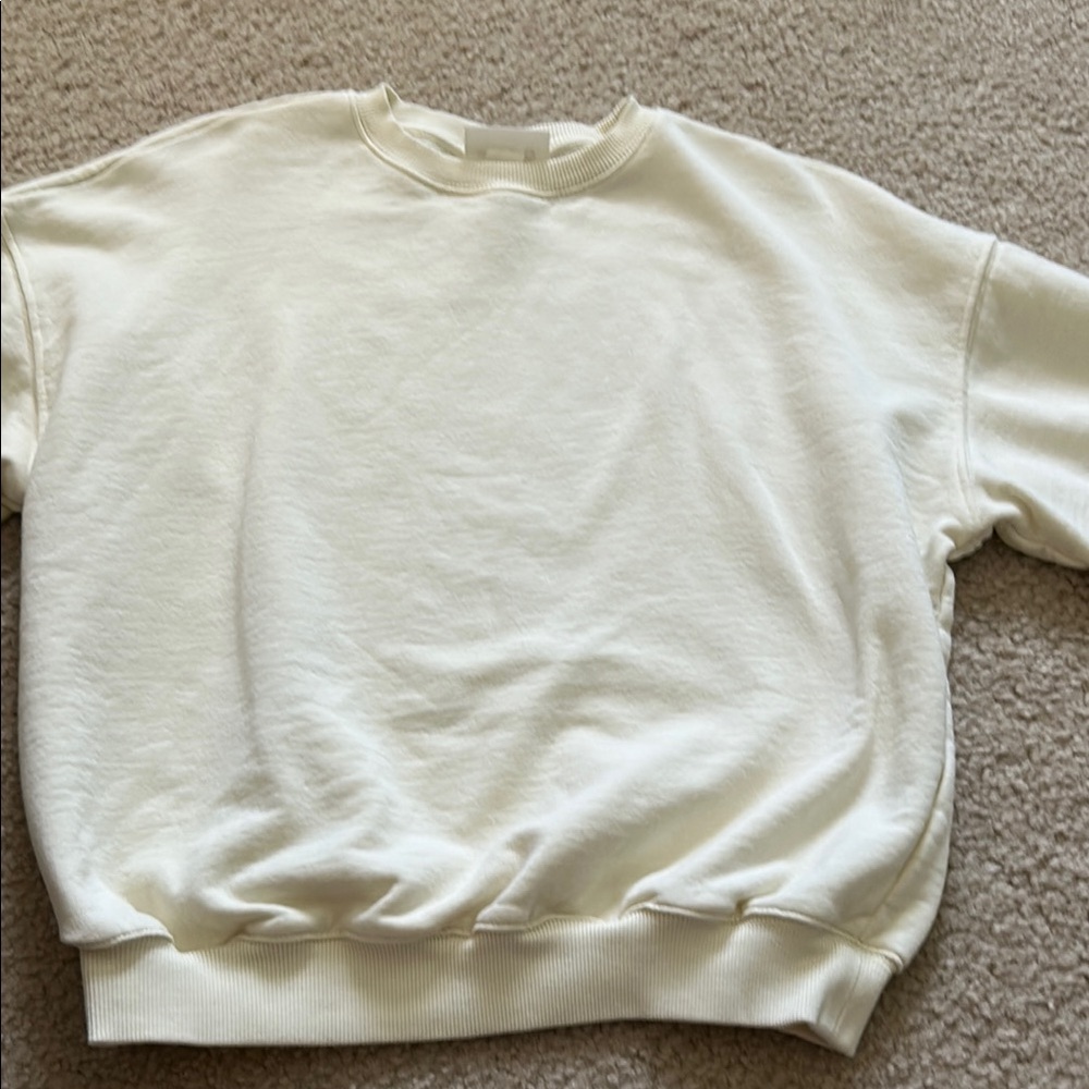 H&M Cream Crew Neck Sweater